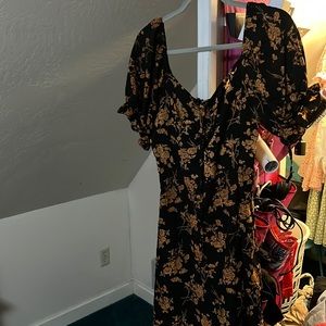 Cute floral black dress
